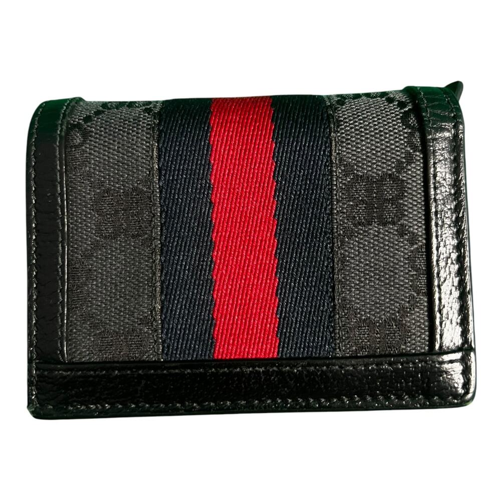 Balenciaga x Gucci Hacker Project BB Canvas Monogram Ophidia Web Black Wallet - Picture 2 of 13